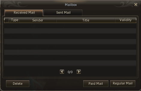 Mailbox - Received Mail